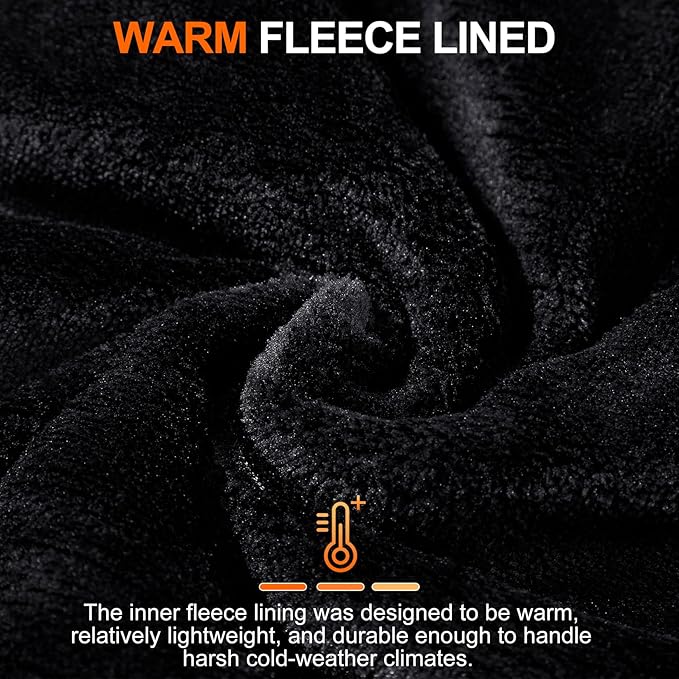 CAMELSPORTS Mens Winter Jacket Waterproof Warm Snow Ski Jackets Faux Fur Fleece Rain Coats with Removable Hood