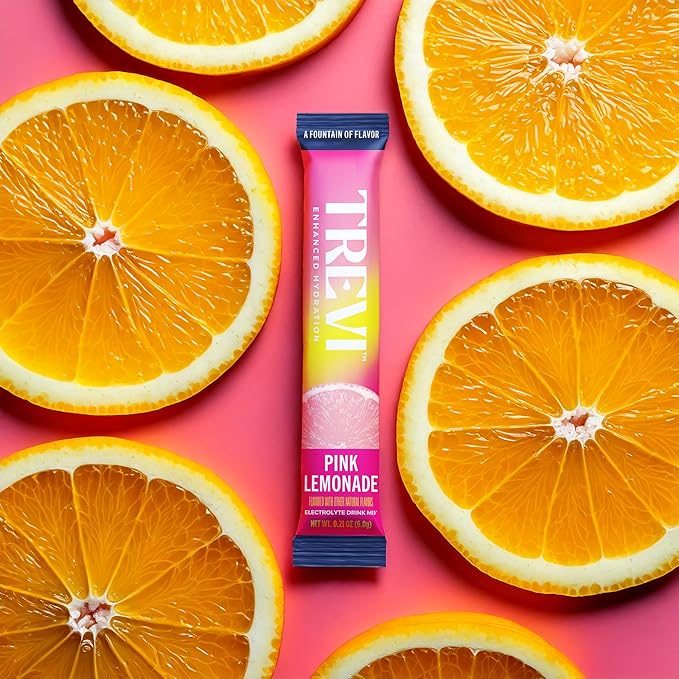 TREVI™ Sugar Free Electrolytes - Drink Mix Hydration Powder Packets - 8 Count - Pink Lemonade