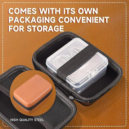 Leather Circle Cutter Tool Set, 27 Pieces, High Carbon Steel Round Cutting Dies, Hole Punch Kit with15MM, 20MM, 25MM, 30MM, 35MM, 38M Dies for DIY Leather Craft