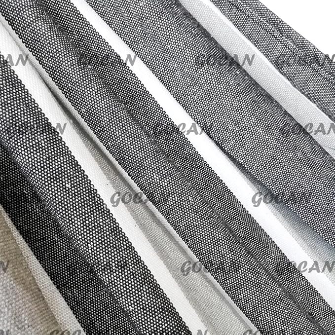 Brazilian Double Hammock 2 Person Extra Large Canvas Cotton Hammock for Patio Porch Garden Backyard Lounging Outdoor and Indoor (Gray Stripe)