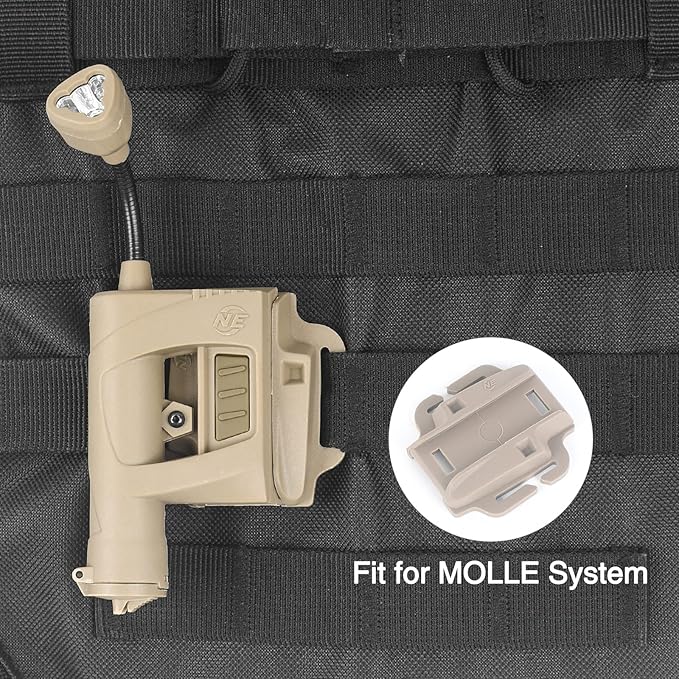 Tactical Helmet Light, IR Red Green White 4 in 1 LED Outdoor Survival Signal Lamp, with 2 Replaceable Helmets Accessories for Hunting Training