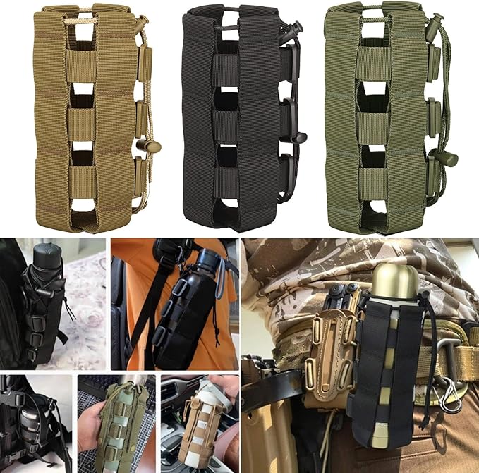 Belt Water Bottle Holder Bag Belt Carry Pouches Carriers for Camping Hiking Travelling Water Bottle Sleeve