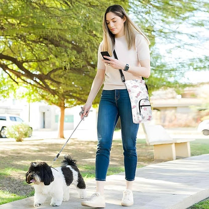 Candies Bows Stars Snowflake Water Bottle Holder with Strap Insulated Water Bottle Carrier Crossbody Bags Pouch with Phone Pocket for Travel Gym Hiking Walking Running