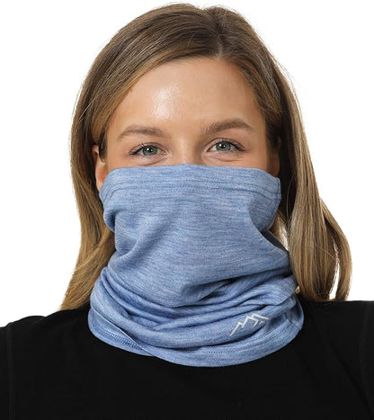 Merino.tech Merino Wool Ski Neck Gaiter - Face Mask Neck Warmer for Men & Women