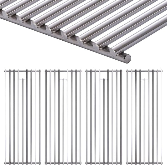 4 Pack 8mm Stainless Steel BBQ Cooking Grill Grates Replacement Parts for 16517 Bull 18248 LP,18249 NG,65073 L60000, BBQ Angus 47628, Brahma, Lonstar Select, Outlaw Steer Premium,7 Burner Premium