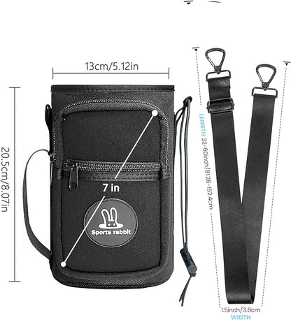 Sports rabbit Universal Water Bottle Holder – Durable Oxford & Neoprene Hybrid Design Compatible with Stanley 30/40oz Handled & 64/87oz Straight Tumblers, Adjustable Strap for Gym, Travel, Outdoors