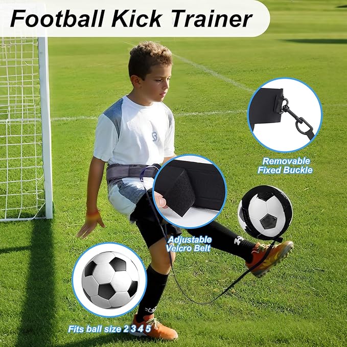 Speed Agility Training Equipment Set, Agility Ladder 20ft, 12 Football Cones, Resistance Parachute/Soccer Kick Trainer, Jump Rope, 5 Resistance Bands, Football Practice Equipment for Kids Adults