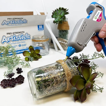 AdTech Pro 75 Full Size Hot Glue Gun Kit - Includes 3 Nozzles & Features Artistick Stringless Hot Glue Sticks, 75-Watt Powerful Heater, Ergonomic Design