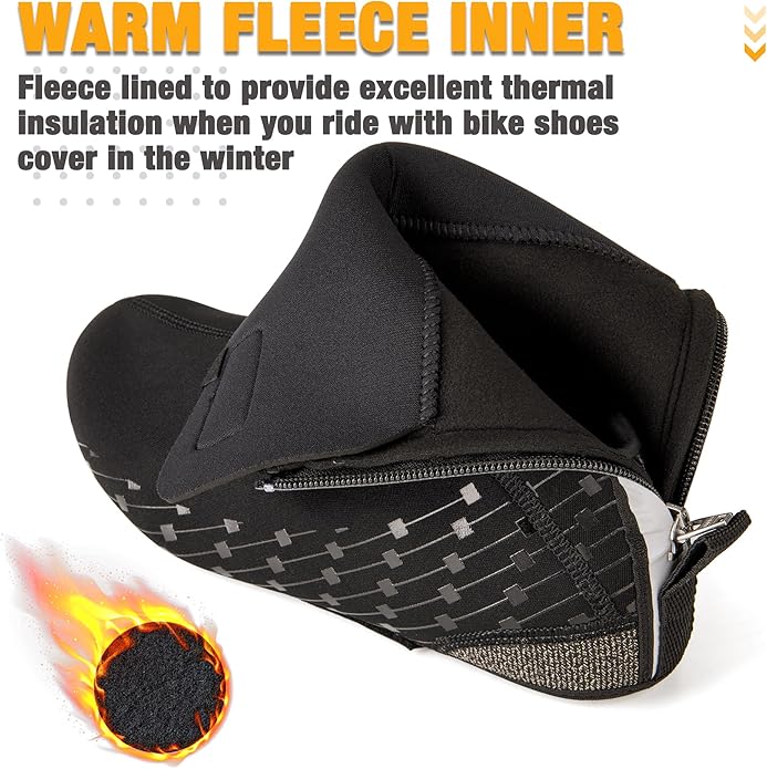 GEWAGE Cycling Shoe Covers -Warm Bike Shoe Covers - Windproof Mountain Road Cycling Overshoes - Cycling Shoe Cover for Men Women