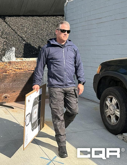 CQR Men's Lightweight Insulated Jacket, Windproof Packable Water Resistant Warm Active Coat for Hiking Work Outdoor Tactical