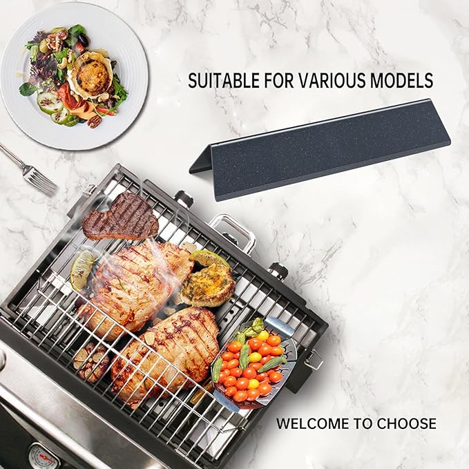 7637 7635 Grill Grates Replacement for Weber Spirit I Spirit II E-210, S-210, E-220, S-220 with Front-Mounted Control Panels 17.5” Flavorizer Bars Cook Grid Parts 2 Burner Spirit 200 Series