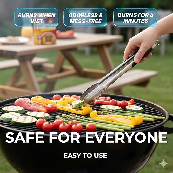 MELTIX 160pk All-Natural Fire Starters for Campfires, BBQ, Grills, Fire Pits & Wood Stoves – Odorless, Waterproof, Long-Lasting Kindling Cubes