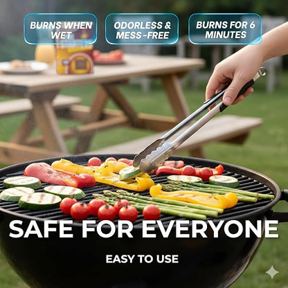 MELTIX 160pk All-Natural Fire Starters for Campfires, BBQ, Grills, Fire Pits & Wood Stoves – Odorless, Waterproof, Long-Lasting Kindling Cubes