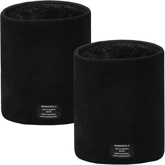 Winter Neck Gaiter Thermal Fleece-Lined Cold-Weather Scarf Wind-Block Face Cover Stretch Lightweight for Men Women