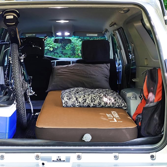 LOSTHORIZON Air & Foam Camping Mattress, Self-Inflating Sleeping Pad, 4.5" Thick, with Pump Sack, Cot