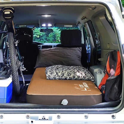 LOSTHORIZON Air & Foam Camping Mattress, Self-Inflating Sleeping Pad, 4.5" Thick, with Pump Sack, Cot