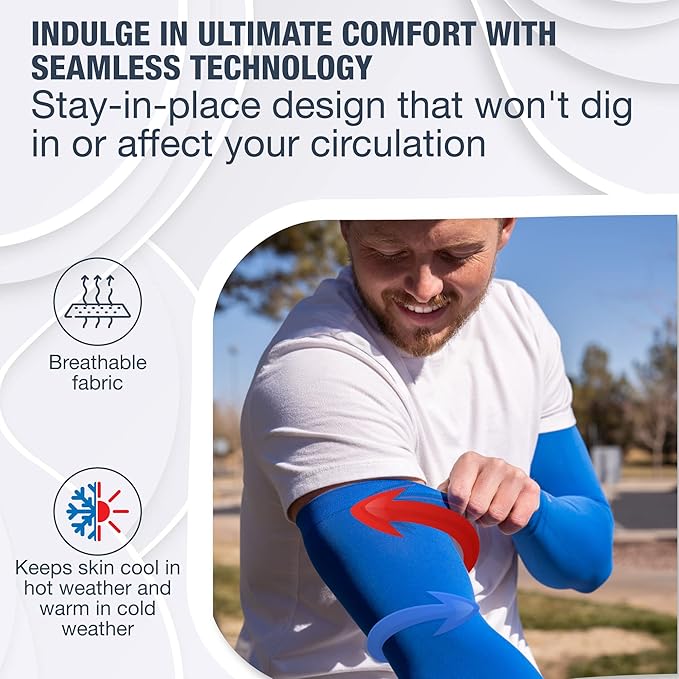 SportsTrail Cooling Arm Sleeves for Men & Women – Breathable, UV Sun Protection, Sports Arm Sleeves for Women, Men & Youth