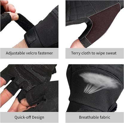 VWX Anti-Slip Gel Palm Workout Gloves for Men and Women - with Sweat-Wicking Fabric for Gym,Weight Lifting, Cycling, Weightlifting, Exercise, Climbing