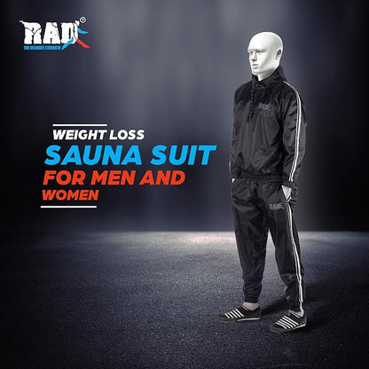 RAD Sauna Suit for men & women weight loss - Workout Sweat Suits with Hood - Fat Burning Suit - Boost Fat Burn