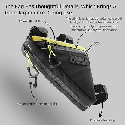 Rhinowalk Bike Frame Bag Waterproof Bike Triangle Bag Bicycle Pouch Under Tube Bag Professional Cycling Accessories