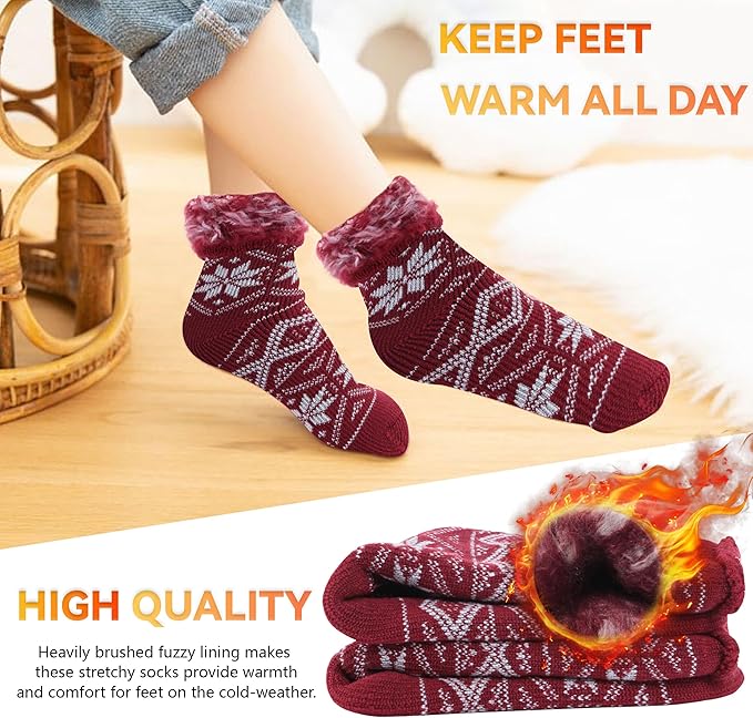 Sunew Warm Thermal Socks 4 Pack, Mens Womens Winter Heated Outdoor Skiing Thermal Socks