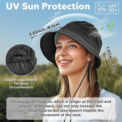 Sukeen Lightweight Bucket Hat for Women Quick-Dry Hiking Hat Packable Foldable UV Sun Hat for Outdoor Activities