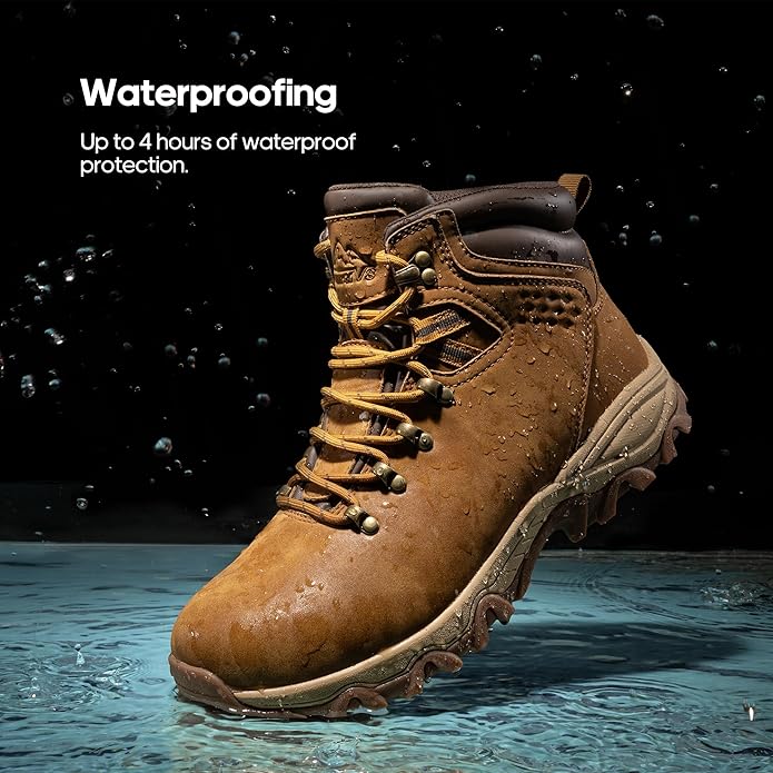 NORTIV 8 Mens Hiking Winter Snow Insulated Waterproof Outdoor Boots