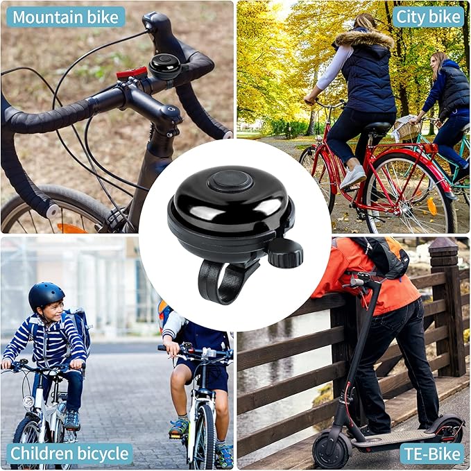 Classic Bike Bell, Aluminum Bicycle Bell, Loud Crisp Clear Sound Bicycle Bike Bell for Adults Kids