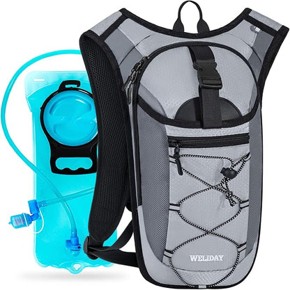 Hydration Backpack with 2L Water Bladder, Lightweight Hydro Pack for Cycling, Running, Hiking, Climbing
