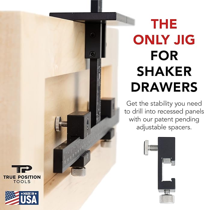 The Original Cabinet Hardware Jig - Made in USA - Most Accurate Tool for Knobs and Pulls - Hand Calibrated by True Position Tools