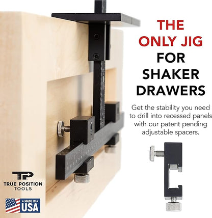 True Position Tools PRO Cabinet Hardware Jig - Install Drawer Front Handles and Knobs Faster - Made in USA - Hand Calibrated