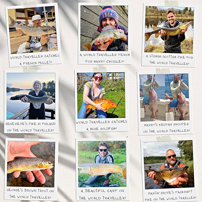 Rigged and Ready World Traveller Rod Reel Case Combination + 2 Tips 215+190cm (7'+6') Angling Travel Pole. Spin Bait Carp Pike Freshwater Saltwater Sea Fishing