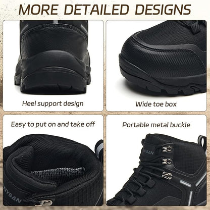 Waterproof Women's Hiking Boots with Wide Toe Box Lightweight Non-Slip Grip Ankle Support, Durable Comfort for Trekking, Trail Running, and Outdoor Adventures