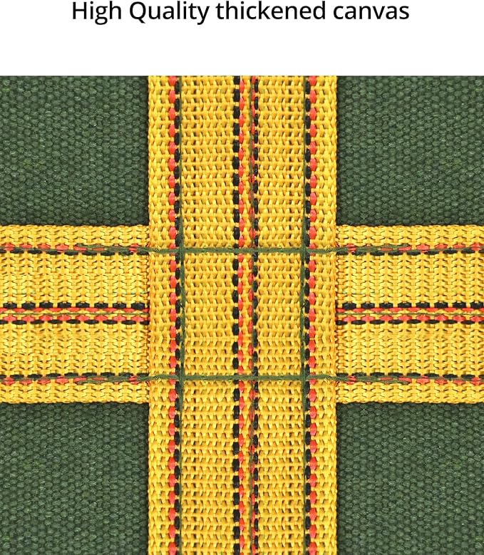 QWORK Heavy-Duty Canvas Cargo Lifting Pad Net - 3.28ft x 3.28ft Reinforced Handle Lifting Net for Construction, Logistics, and Transport, 2645lbs Load Capacity, Non-Slip Material