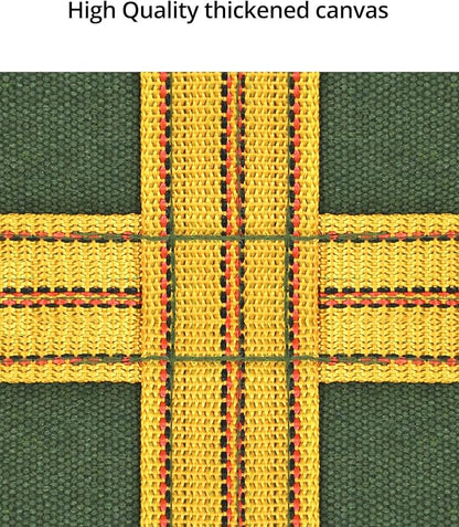 QWORK Heavy-Duty Canvas Cargo Lifting Pad Net - 3.28ft x 3.28ft Reinforced Handle Lifting Net for Construction, Logistics, and Transport, 2645lbs Load Capacity, Non-Slip Material