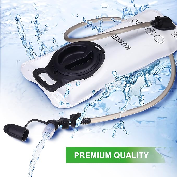 Hydration Bladder 2 Liter, BPA Free Water Bladder for Hiking Backpack Water Storage Bag with Insulated Tube, Hydration Backpack Replacement for Outdoor Camping Running Hiking