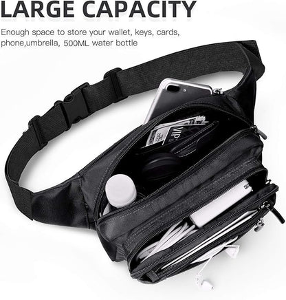 FREETOO Waist Pack Bag Fanny Pack for Men&Women Hip Bum Bag with Adjustable Strap for Outdoors Workout Traveling Casual Running Hiking Cycling