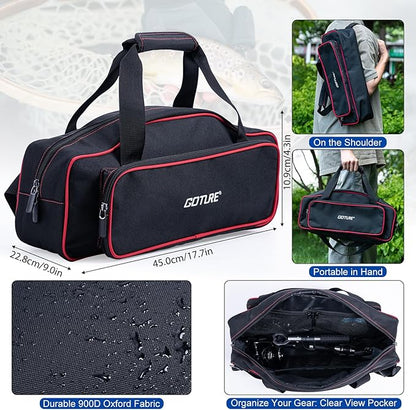 Goture Fishing Rod and Reel Combos,1.8M-2.7M Telescopic Fishing Pole Spinning Reel Lures Set with Carrier Bag,Telescopic Rod Kit for Starter Travel Saltwater Freshwater Gear Gift for Men