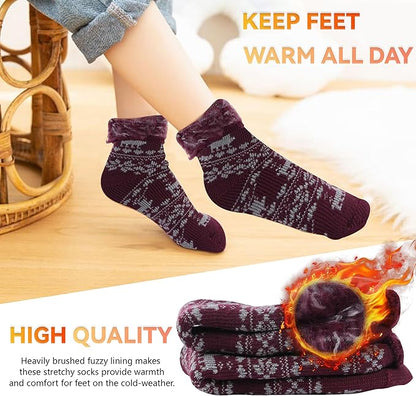 Sunew Warm Thermal Socks 4 Pack, Mens Womens Winter Heated Outdoor Skiing Thermal Socks