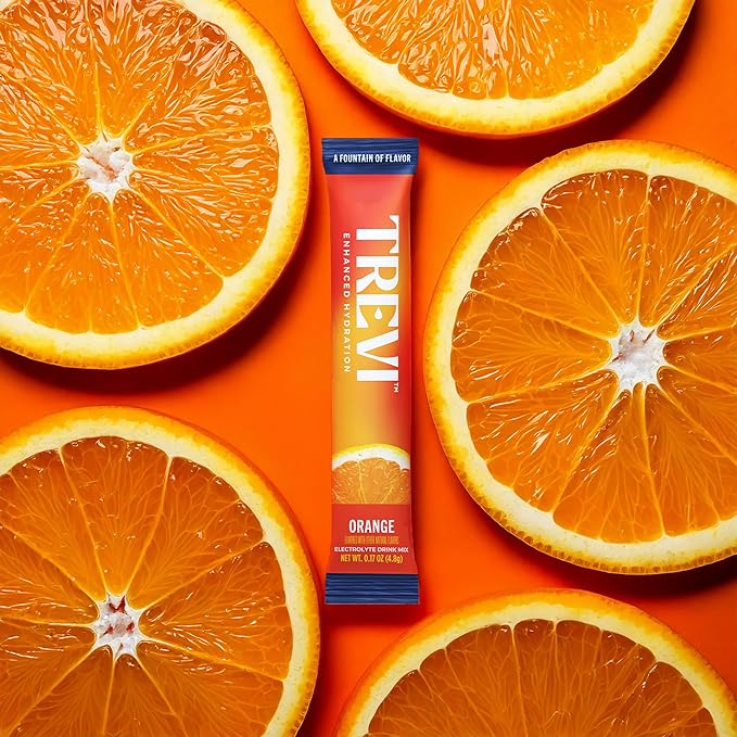 TREVI™ Sugar Free Electrolytes - Drink Mix Hydration Powder Packets - 8 Count - Orange