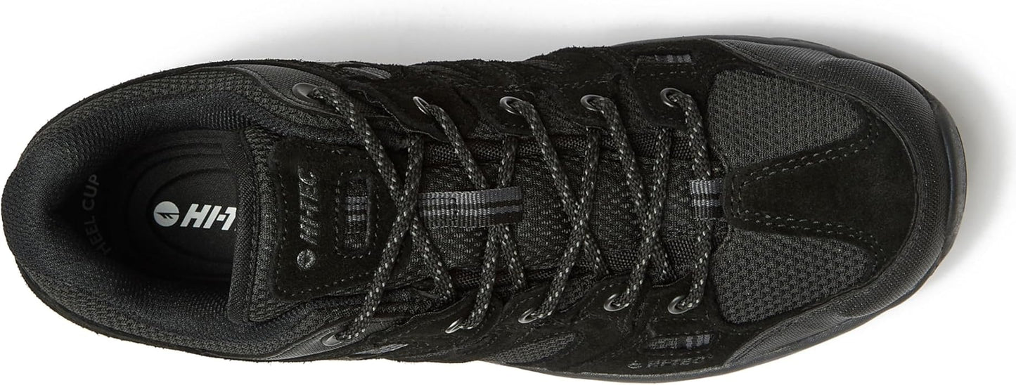 HI-TEC Ridge Low Waterproof Hiking Shoes for Men, Lightweight Breathable Outdoor Trekking and Trail Sneakers, Sizes 7 to 15, Medium and Wide Width