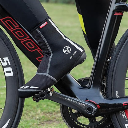 GEWAGE Cycling Shoe Covers -Warm Bike Shoe Covers - Windproof Mountain Road Cycling Overshoes - Cycling Shoe Cover for Men Women