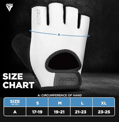 RDX Weight Lifting Gloves Gym Fitness Workout, Anti Slip Palm Protection Half Finger Exercise Glove for Powerlifting Deadlifting Bodybuilding Calisthenics Cycling Rowing Climbing Training, Men Women