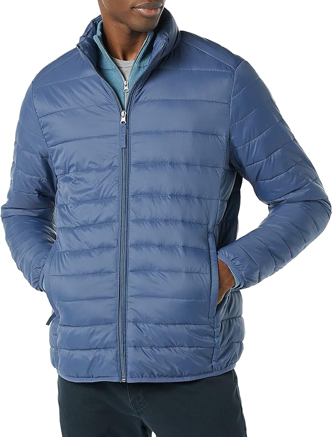 Amazon Essentials Men's Packable Lightweight Water-Resistant Puffer Jacket (Available in Big & Tall)