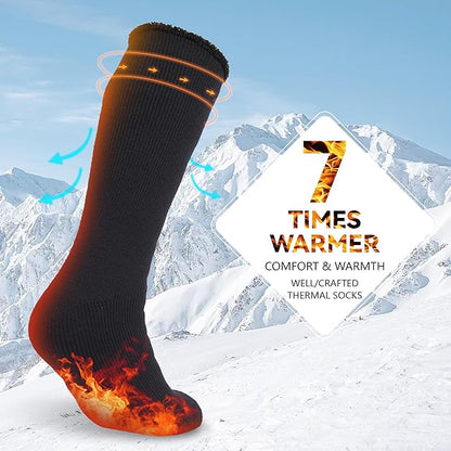 Sunew Warm Thermal Socks 4 Pack, Mens Womens Winter Heated Outdoor Skiing Thermal Socks