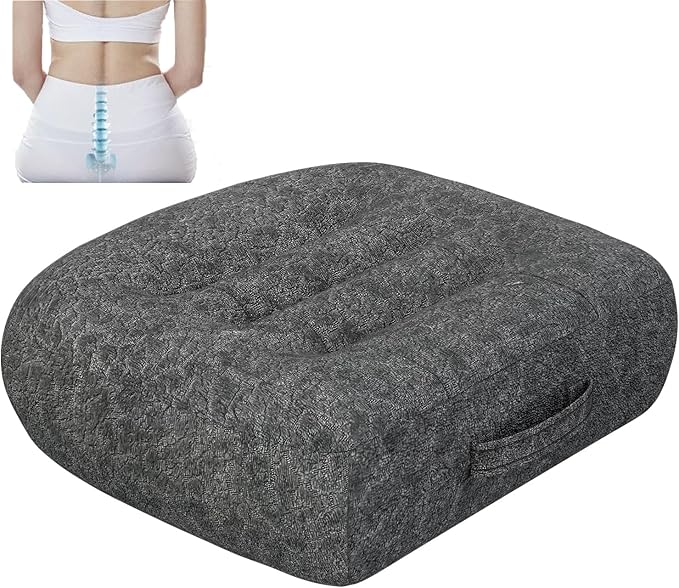 Super Thicken Car Seat Cushion for Adults-Car Booster Seat for Short Drivers-Increase The Field of View by 12cm/4.7in,Plush shell, breathable,with handle,easy to carry,for Cars,Office,Home（Dark Gray）