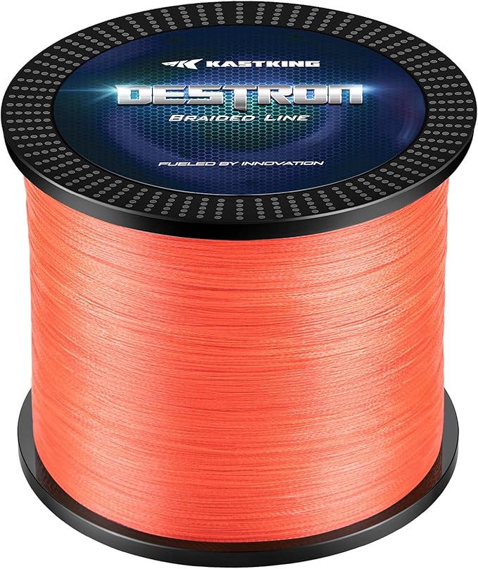KastKing Destron Braided Fishing Line, Highly Abrasion Resistant, Improved Knot Strength, Ultra-Thin Diameter Superline, Zero Stretch & Memory, CFT “Color Fast Technology”, 75% Thinner Than Mono