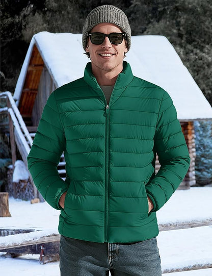 TACVASEN Men's Lightweight Puffer Jacket Winter Quilted Puffy Jackets Warm Water-Resistant Windproof Insulated Coats