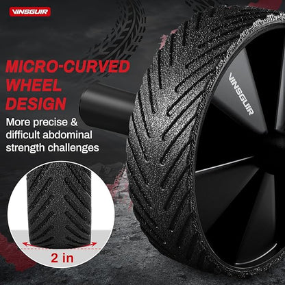 Vinsguir Ab Roller Wheel - Ab Workout Equipment for Abdominal & Core Strength Training, Home Gym Fitness Equipment with Knee Pad Accessories for Men Women