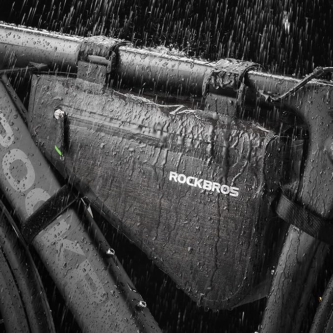 ROCKBROS 2.5L Bike Bicycle Frame Bag Waterproof Bikepacking Bike Bag Triangle Frame Bag Large Bike Storage Bag Under Frame